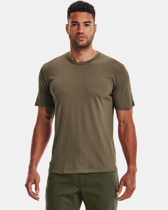 Men's UA Tactical Cotton T-Shirt, Brown, pdpMainDesktop image number 0